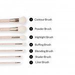 BH Cosmetics Travel Series 7pc Face & Eye Brush Set w/ Bag